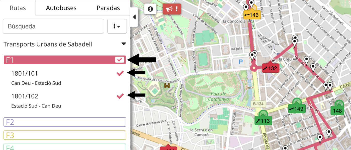Visualizar / Ocultar líneas